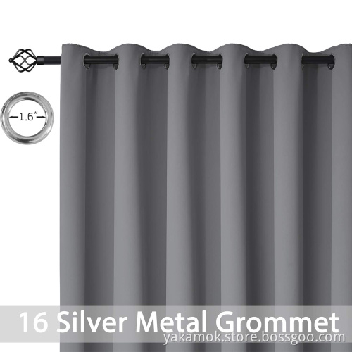 Grey Sliding Door Curtains
